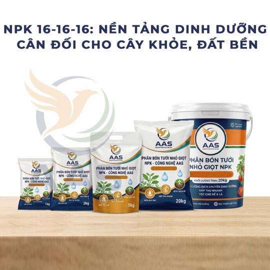 NPK 16-16-16: NỀN TẢNG DINH DƯỠNG CÂN ĐỐI CHO CÂY KHỎE, ĐẤT BỀN